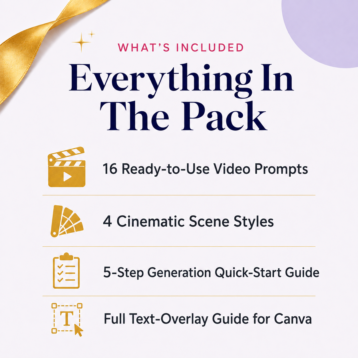 Full Video Wedding Invite Prompt Pack | Text-to-Video, Any Tool | Instant Download PDF
