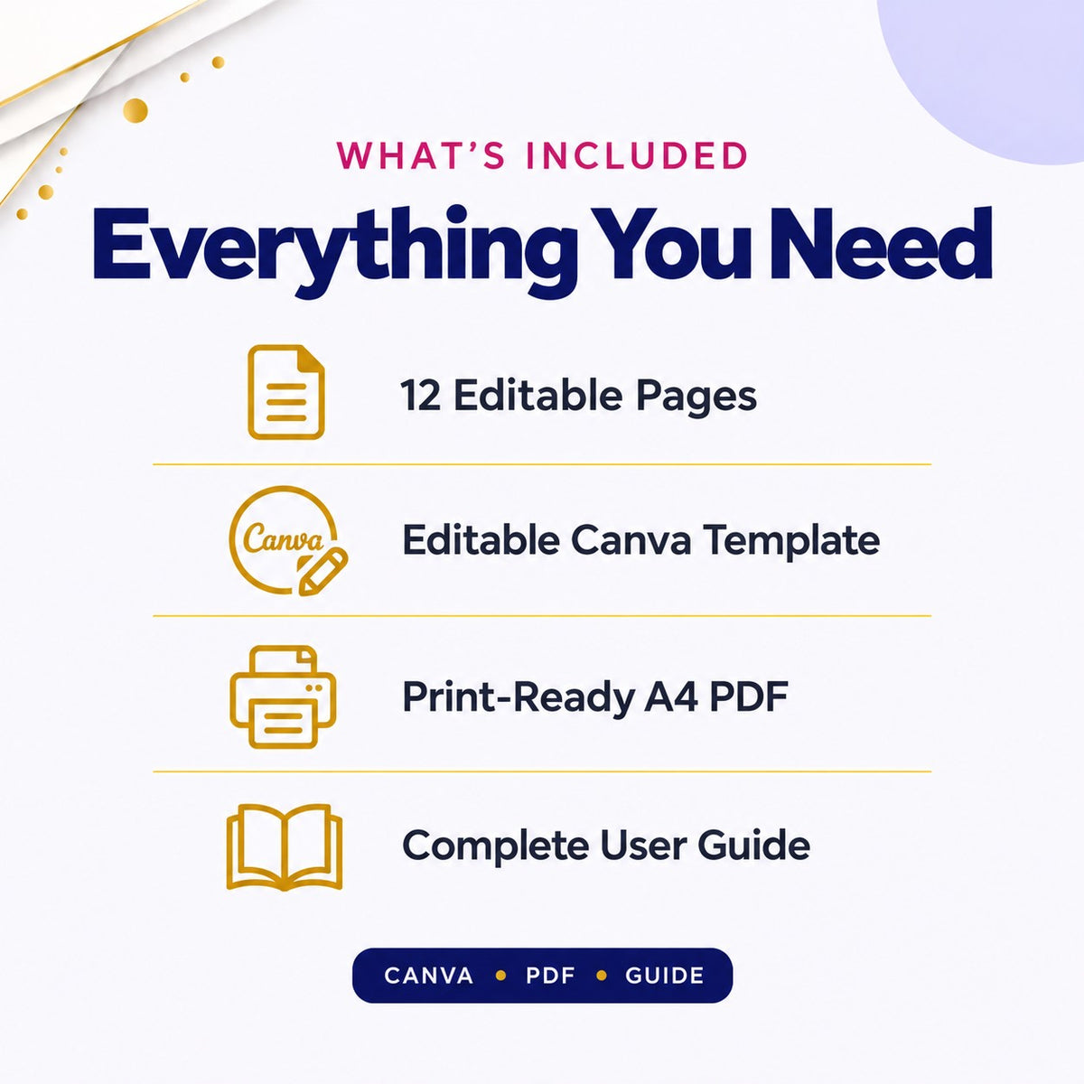 Small Business Services & Pricing Guide – 12-Page Printable PDF + Editable Canva Template