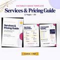 Small Business Services & Pricing Guide – 12-Page Printable PDF + Editable Canva Template