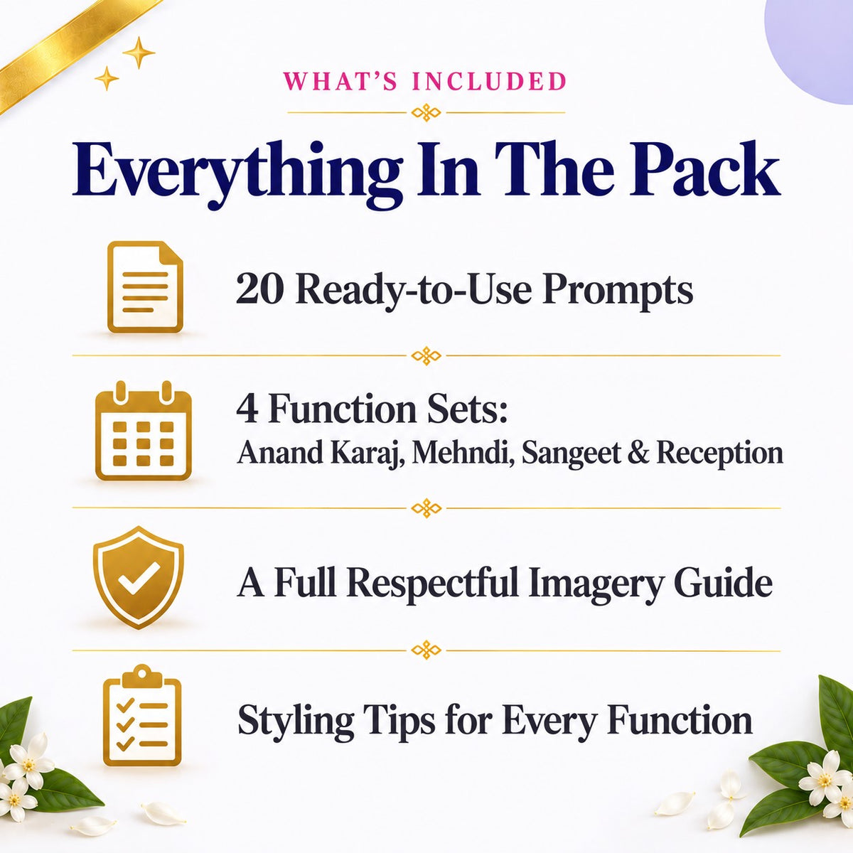 Sikh Anand Karaj Invitation Prompt Pack | Anand Karaj, Mehndi, Sangeet &amp; Reception | Instant Download PDF