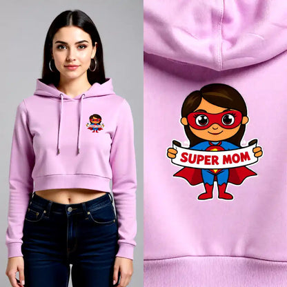 Super Mom Cropped Hoodie