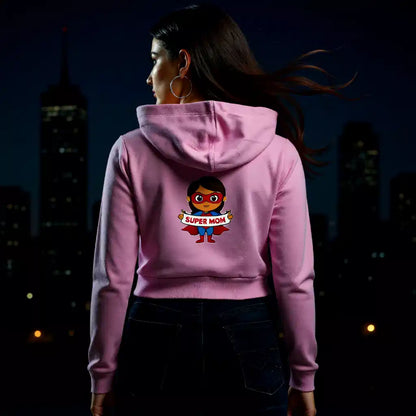 Super Mom Cropped Hoodie