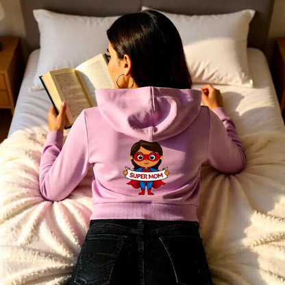 Super Mom Cropped Hoodie