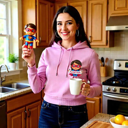 Super Mom Cropped Hoodie