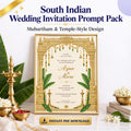 South Indian Wedding Invitation Prompt Pack | Muhurtham &amp; Temple-Style Design | Instant Download PDF