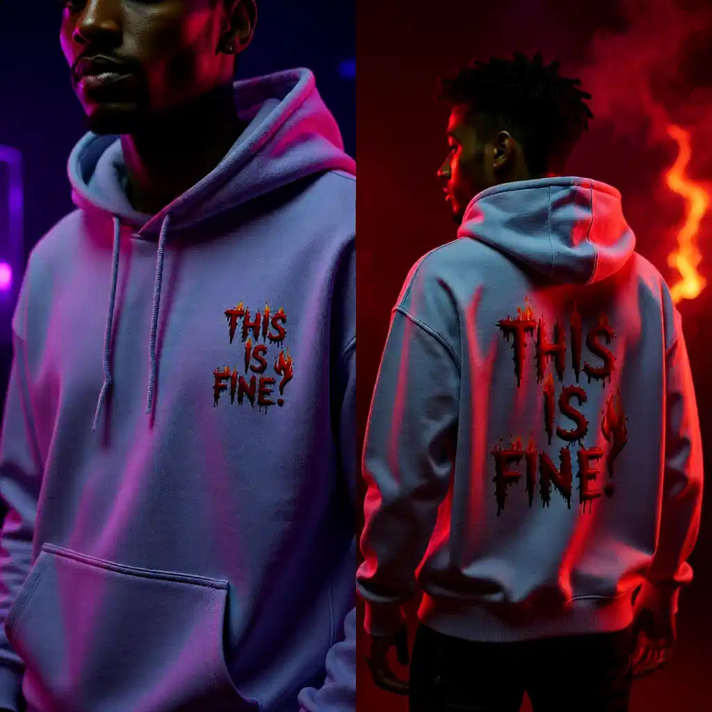 Bold "This Is Fine" Hoodie