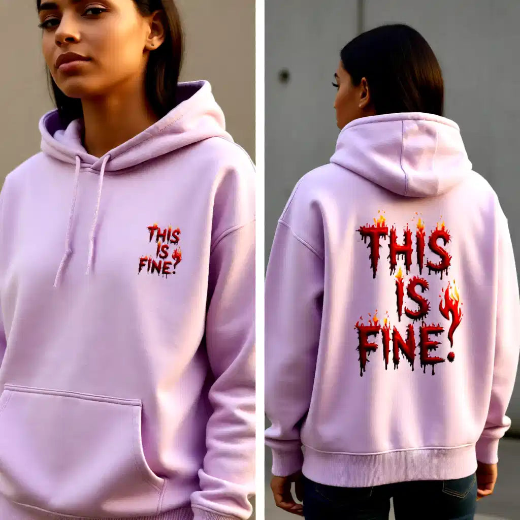 Bold "This Is Fine" Hoodie