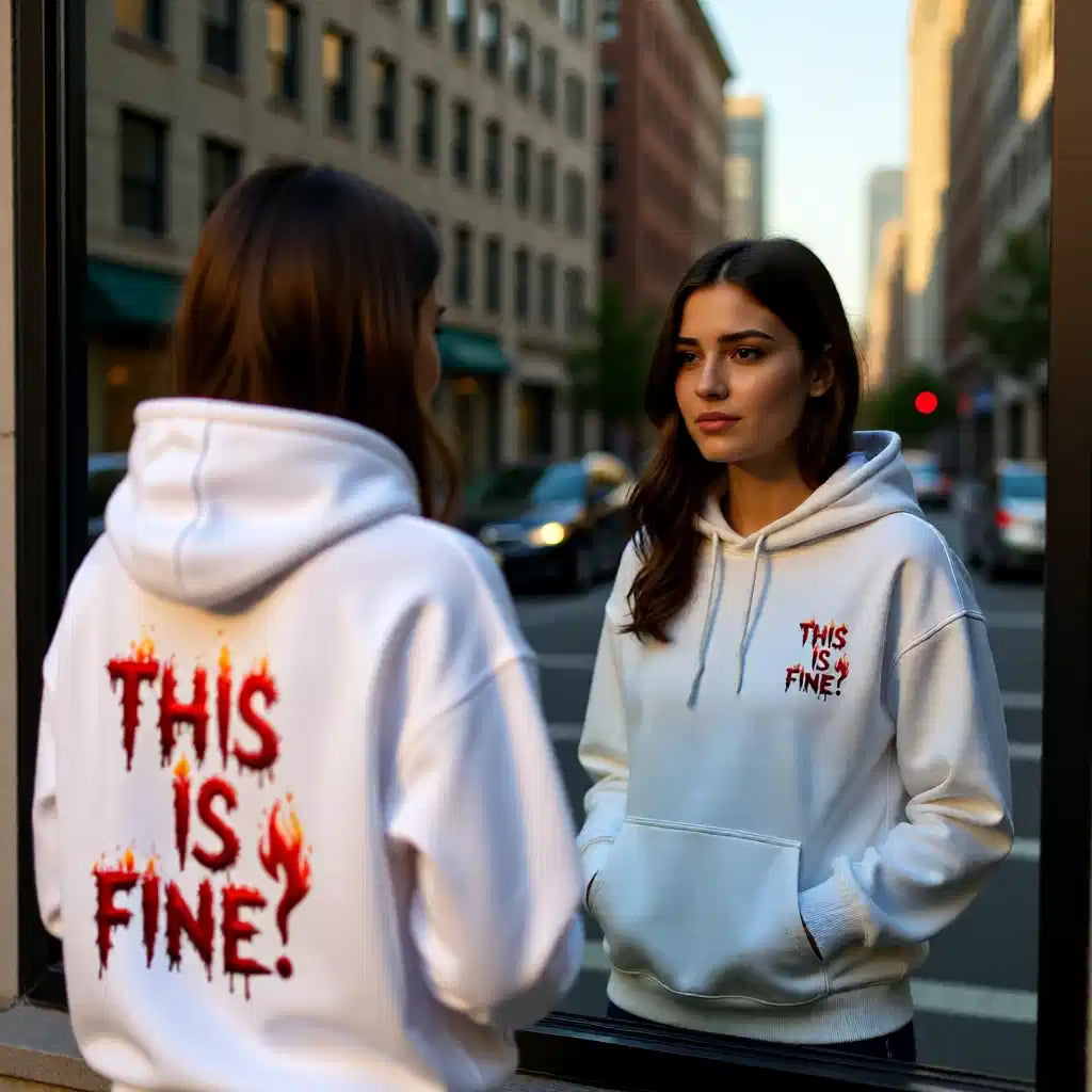 Bold "This Is Fine" Hoodie