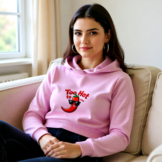 Too Hot To.. Cropped Hoodie