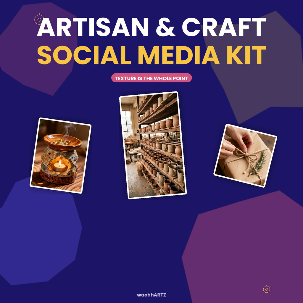 50 Artisan Handmade & Craft Brand AI Prompts — Social Media Kit — Instant Download PDF