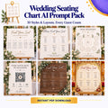 Wedding Seating Chart &amp; Table Plan AI Prompt Pack | 30 Styles &amp; Layouts | Instant Download PDF