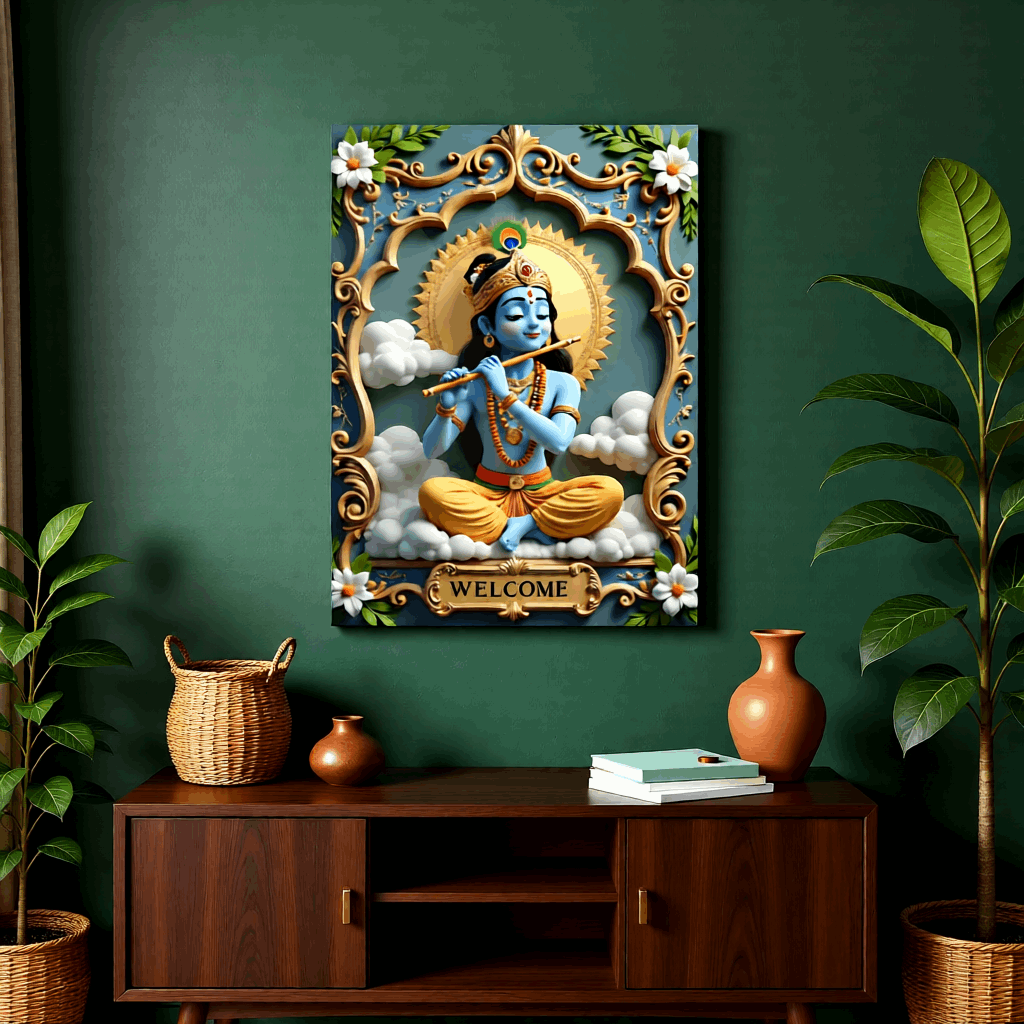 Lord Krishna Welcome Frame