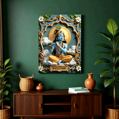 Lord Krishna Welcome Frame