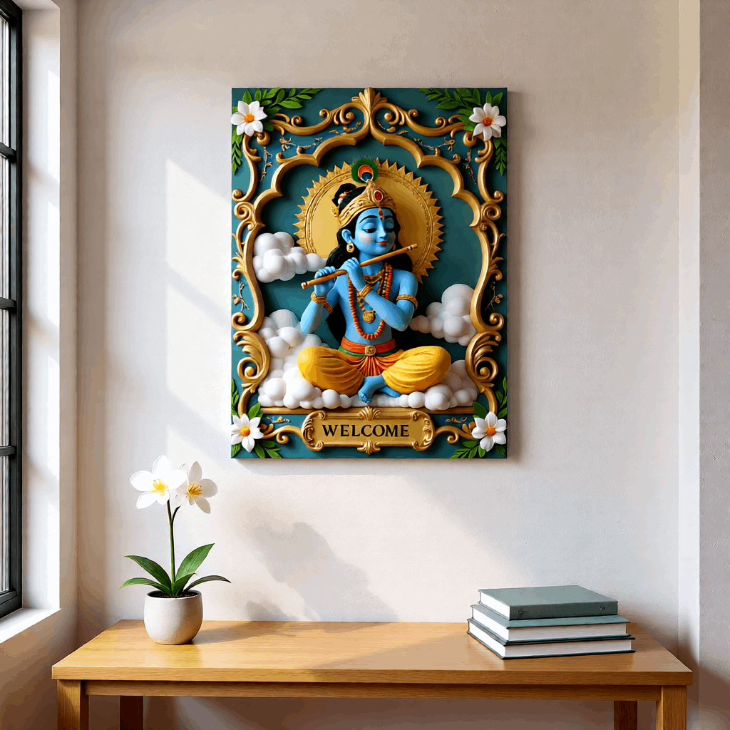 Lord Krishna Welcome Frame