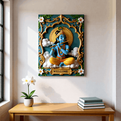 Lord Krishna Welcome Frame