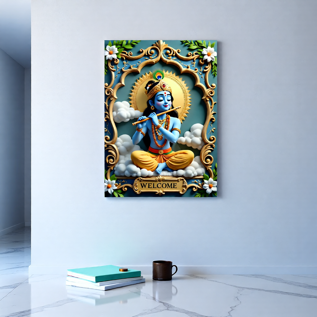 Lord Krishna Welcome Frame