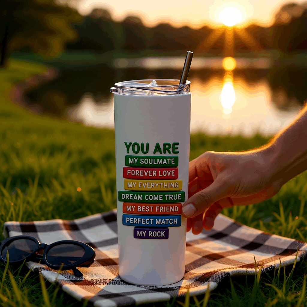 Soulmate Skinny Tumbler Bottle