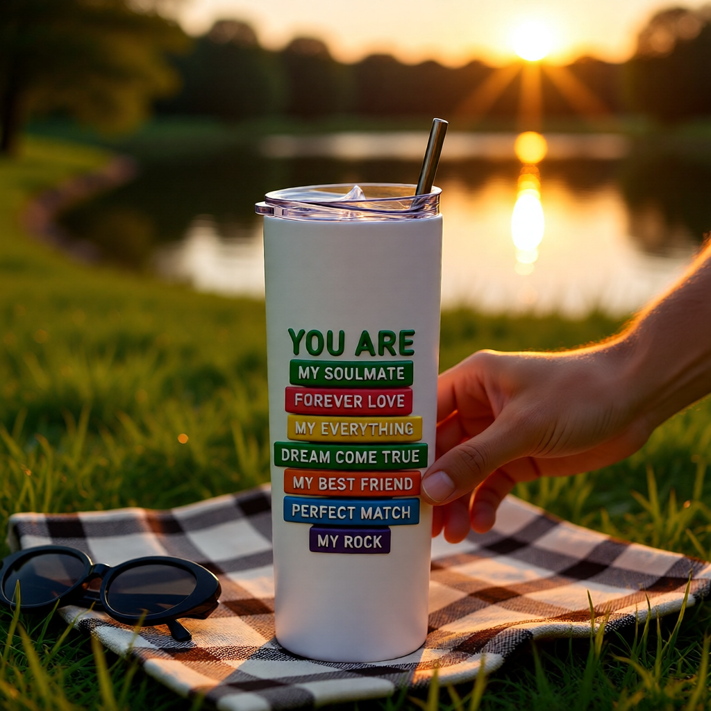 Soulmate Skinny Tumbler Bottle